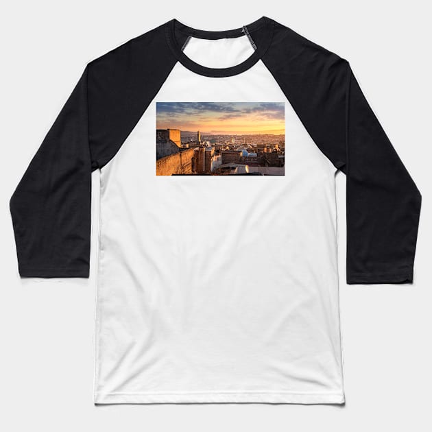 The old Medina in Fez (Fes El Bali), Morocco at sunrise Baseball T-Shirt by mitzobs